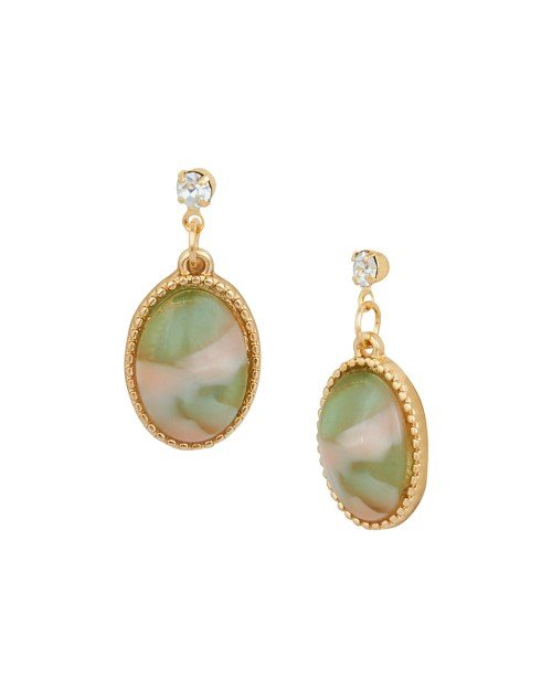 14K Gold Plated Cubic Zirconia Drop Earring (KKGJDEG111824) - Image 2