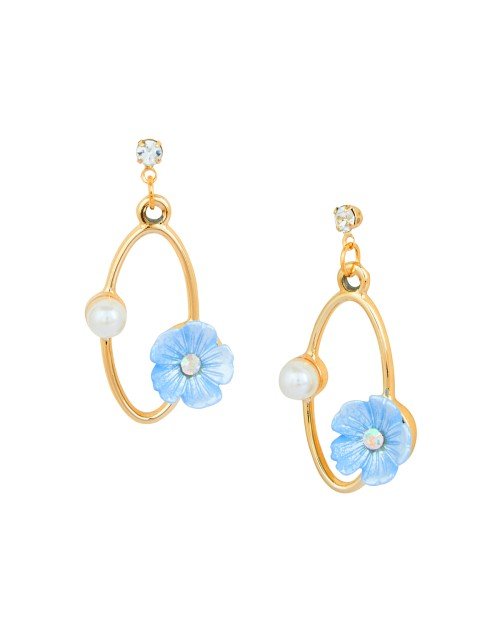 14K Gold Plated Cubic Zirconia Drop Earring (KKGJDEG111825) - Image 2