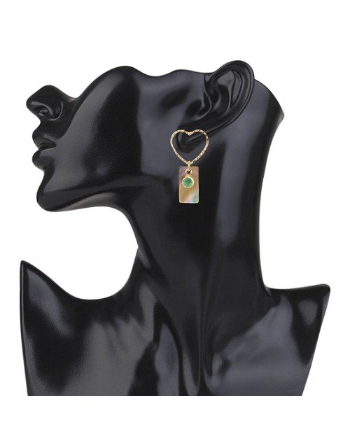 14K Gold Plated Cubic Zirconia Drop Earring (KKGJDEG111828) - Image 2