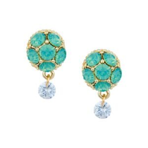 14K Gold Plated Cubic Zirconia Drop Earring (KKGJDEG111853)