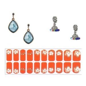 14K Gold Plated Cubic Zirconia Drop Earring Valentine Free Gift Combo (Pack Of 3) (KKGJDEG111815)