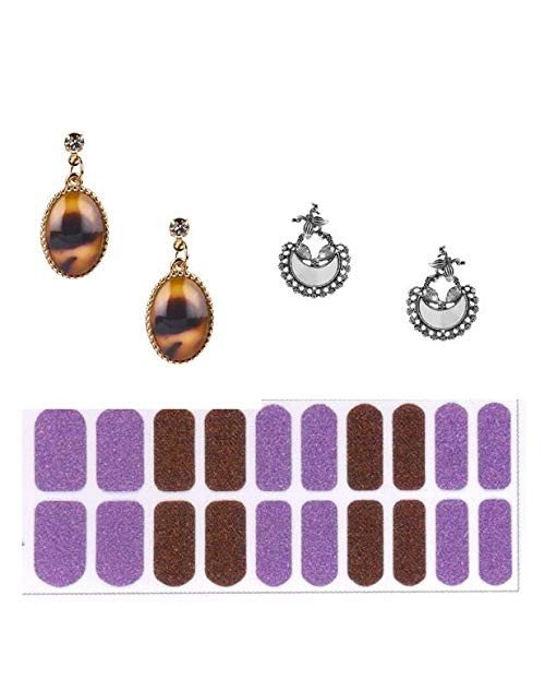 14K Gold Plated Cubic Zirconia Drop Earring Valentine Free Gift Combo Valentine Free Gift Combo (Pack Of 3) (KKGJDEG111823)