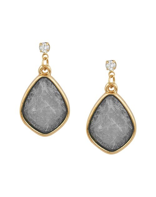 Korean Made 14K Gold Plated Cubic Zirconia Drop Earring (KKGJDEG111812)