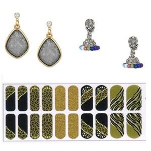 4K Gold Plated Cubic Zirconia Drop Earring Valentine Free Gift Combo (Pack Of 3) (KKGJDEG111812)