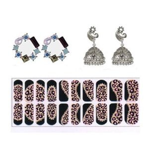 Cubic Zirconia Daily wear Stud Earring Valentine Free Gift Combo (Pack Of 3) (KDAJESS111817)
