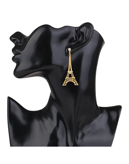 Cubic Zirconia Eiffel Tower Drop Earring (KTWJDEG111806) - Image 3
