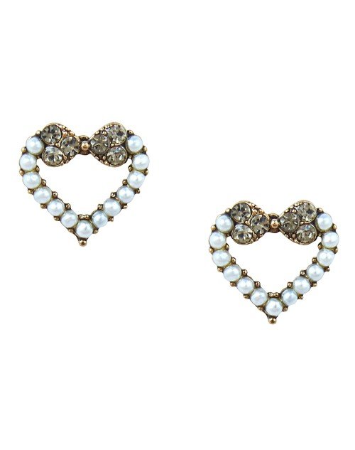 Cubic Zirconia Heart Daily wear Stud Earring (KDAJEGS111809)