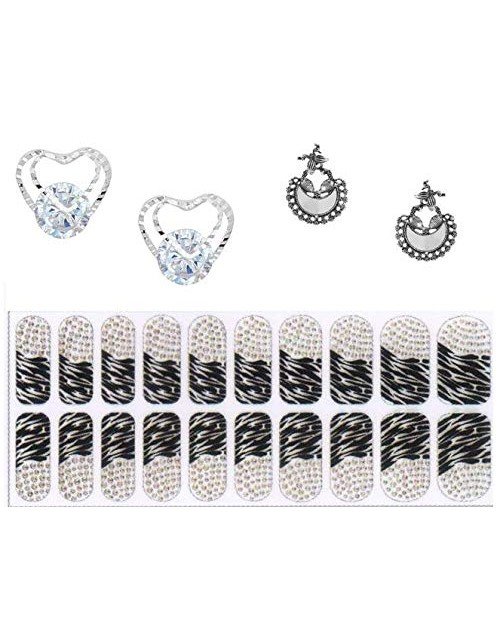 Cubic Zirconia Heart Daily wear Stud Earring Valentine Free Gift Combo (Pack Of 3) (KTWJESS111830)