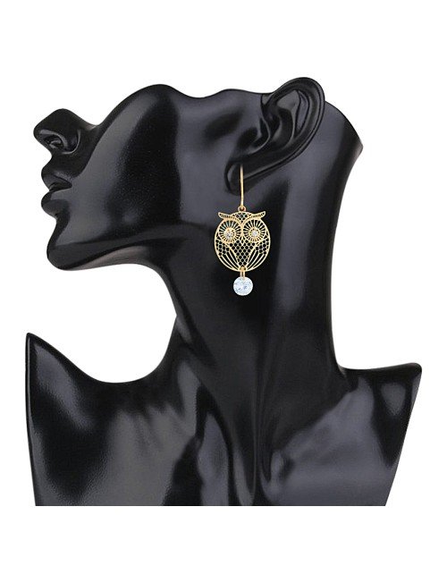 Cubic Zirconia Owl Drop Earring (KTWJDEG111804) - Image 3