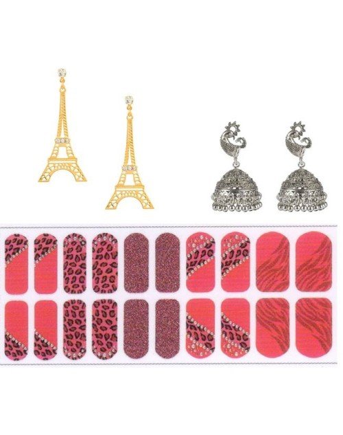 Cubic Zirconia Owl Drop Earring Valentine Free Gift Combo (Pack Of 3) (KTWJDEG111804)