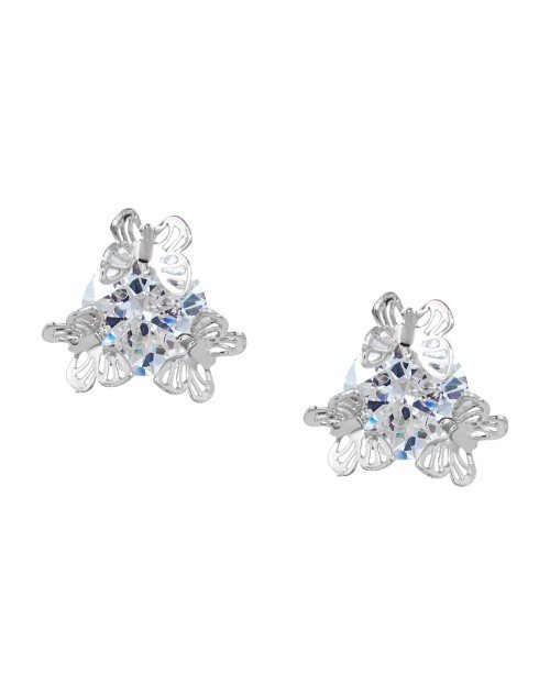 Cubic Zirconia Stylish Butterfly Daily wear Stud Earring (KK1JESS111839)