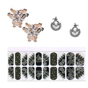 Cubic Zirconia Stylish Butterfly Daily wear Stud Earring Valentine Free Gift Combo (Pack Of 3) (KK1JERGS111838)