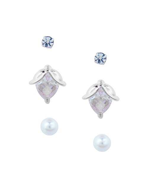 Cubic Zirconia Stylish Daily wear Combo Stud Earring (KK1JESS111843)