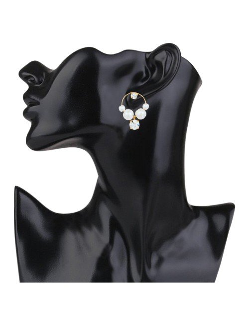 Cubic Zirconia Stylish Daily wear Pearl Stud Earring (KTWJEGS111818) - Image 3