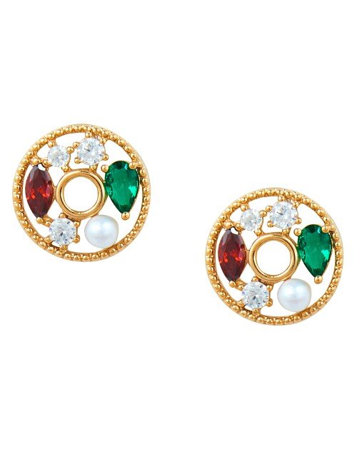 Cubic Zirconia Stylish Daily wear Stud Earring (KDAJEGS111810)