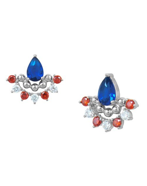 Cubic Zirconia Stylish Daily wear Stud Earring (KDAJESS111813) - Image 2