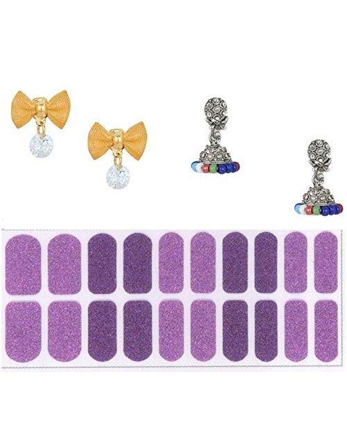Cubic Zirconia Stylish Daily wear Bow Stud Earring Valentine Free Gift Combo (Pack Of 3) (KTWJEGS111825)
