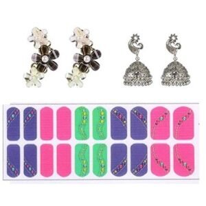Cubic Zirconia Stylish Daily wear Drop Earring Valentine Free Gift Combo (Pack Of 3) (KHKJDEG111841)