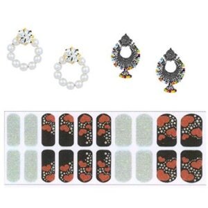 Cubic Zirconia Stylish Daily wear Pearl Stud Earring Valentine Free Gift Combo (Pack Of 3) (KTWJEGS111823)