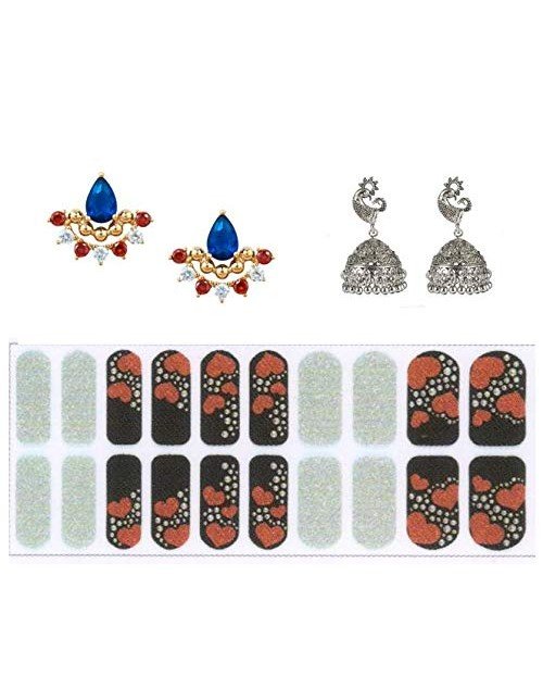 Cubic Zirconia Stylish Daily wear Stud Earring Valentine Free Gift Combo (Pack Of 3) (KDAJEGS111812C12)