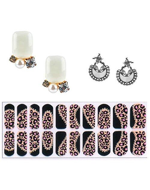 Cubic Zirconia Stylish Daily wear Stud Earring Valentine Free Gift Combo (Pack Of 3) (KHKJEGS111858)