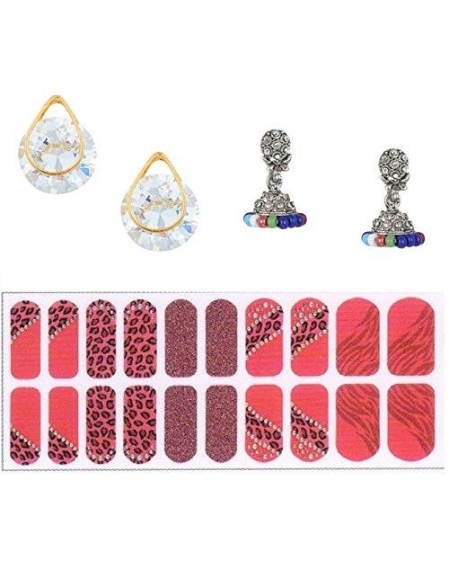 Cubic Zirconia Stylish Daily wear Stud Earring Valentine Free Gift Combo (Pack Of 3) (KTWJEGS111820)