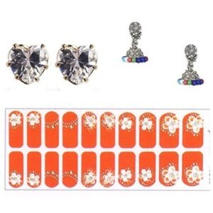 Cubic Zirconia Stylish Heart Daily wear Stud Earring Valentine Free Gift Combo (Pack Of 3) (KKGJERGS111846)
