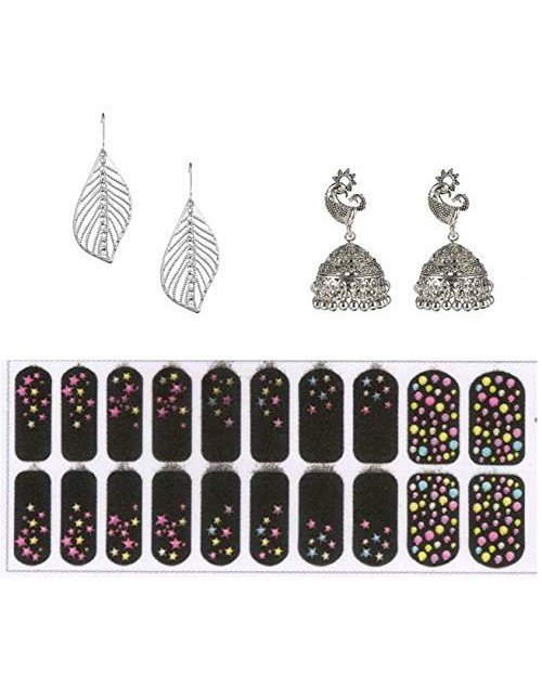 Feather Drop Earring Valentine Free Gift Combo (Pack Of 3) (KSRJDES111831)