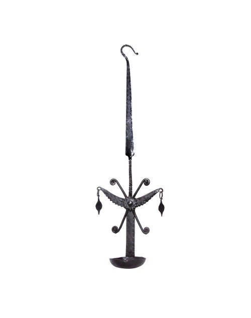 Hand Made Iron Metal Wall Hanging Decorative Candle Stand (SEIHCS021902)
