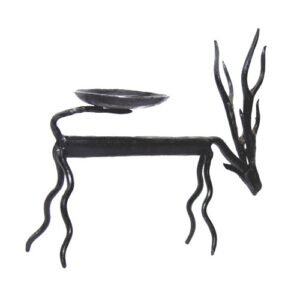 Iron Metal Animal Deer Sculpture Decorative Candle Stand (SEIADCS021901)