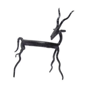 Iron Metal Animal Deer Sculpture Decorative Show Piece For Home Decor (SEIADD021901)