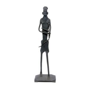 Iron Metal Human Father With Baby Sculpture Decorative Showpiece (SEIHD021902)