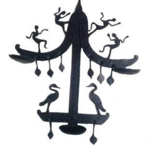 Iron Metal Wall Hanging Decorative Candle Stand (SEIHCS021904)