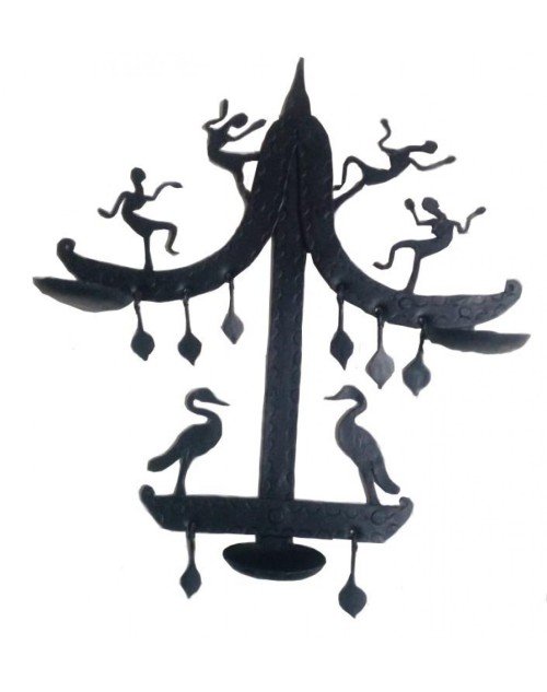 Iron Metal Wall Hanging Decorative Candle Stand (SEIHCS021904)