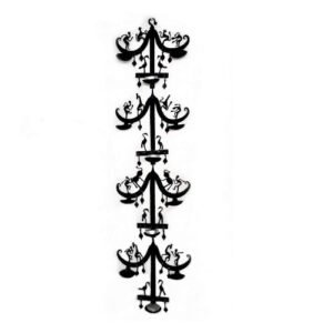 Iron Metal Wall Hanging Decorative Candle Stand (SEIHCS021903)
