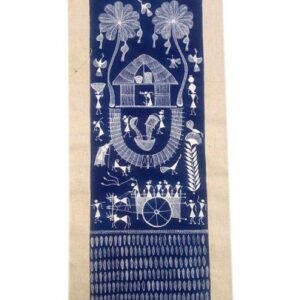 Warli Painting With Blue